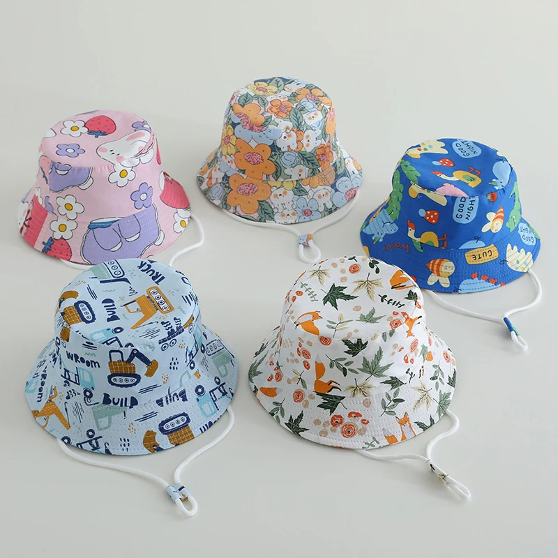 Sombrero de verano para bebé de cubo con protección solar - imagen 4