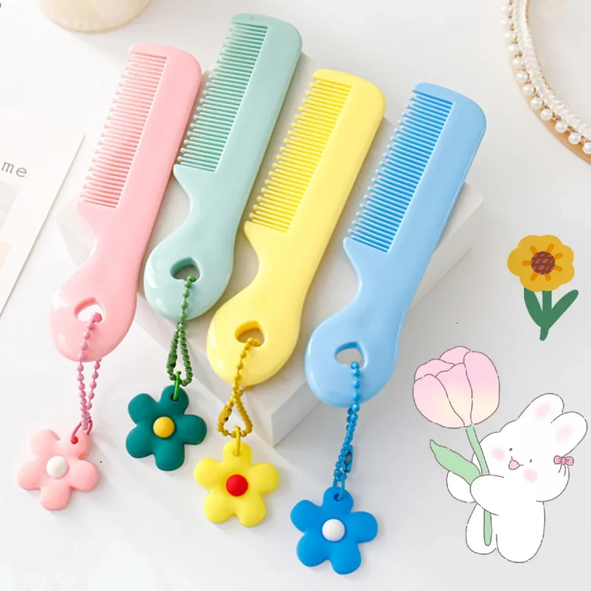Cepillo desenredante infantil para niñas – Mini peine portátil - imagen 2