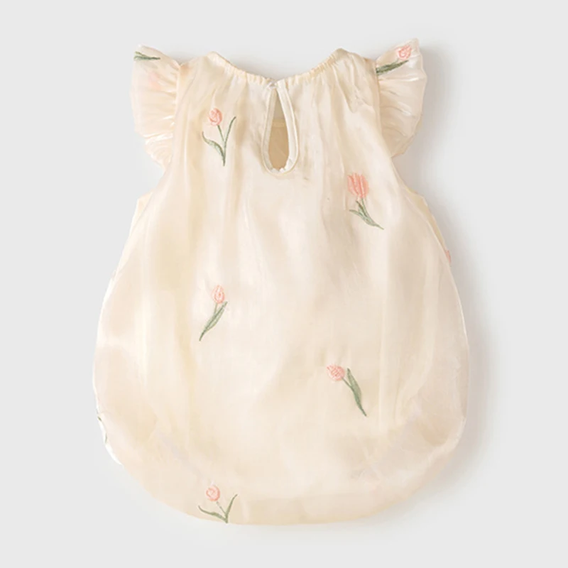 Mono de verano para bebé con lazo y flores - Estilo princesa - imagen 4