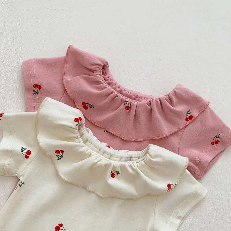 MILANCEL Mono bebé verano con cerezas y sombrero - imagen 4