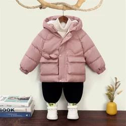 Abrigo acolchado de invierno con capucha para niños