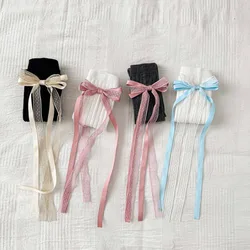 Calcetines altos de algodón con lazo para niños – Escolares primavera-verano