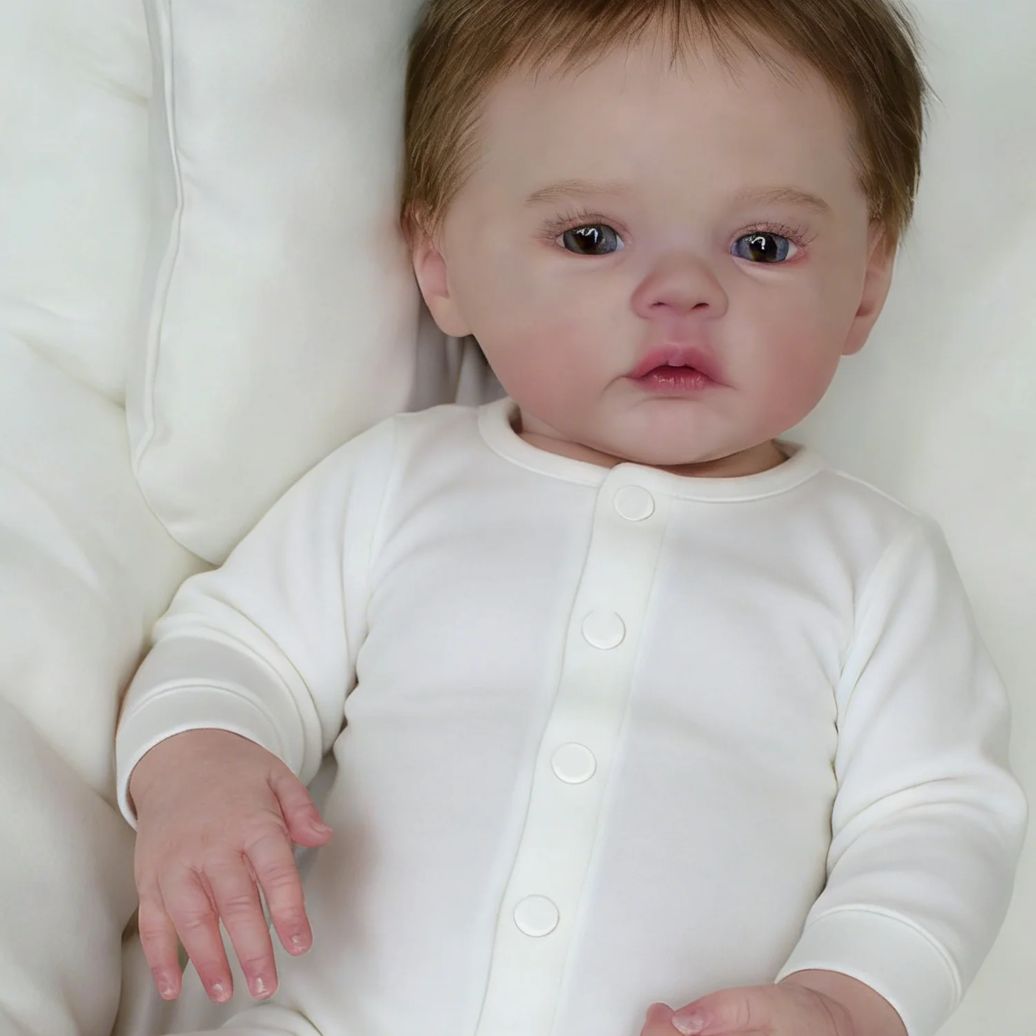 Muñeca reborn prematuro 17 pulgadas – Vinilo realista piel 3D con venas