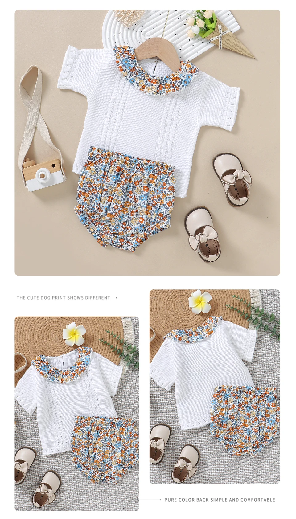 Conjunto rosa infantil verano