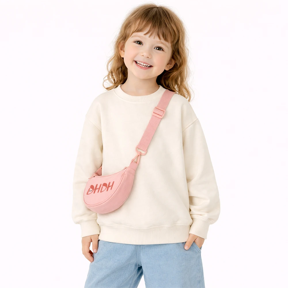 Bolso bandolera infantil de lona ligero con forma luna creciente - imagen 2