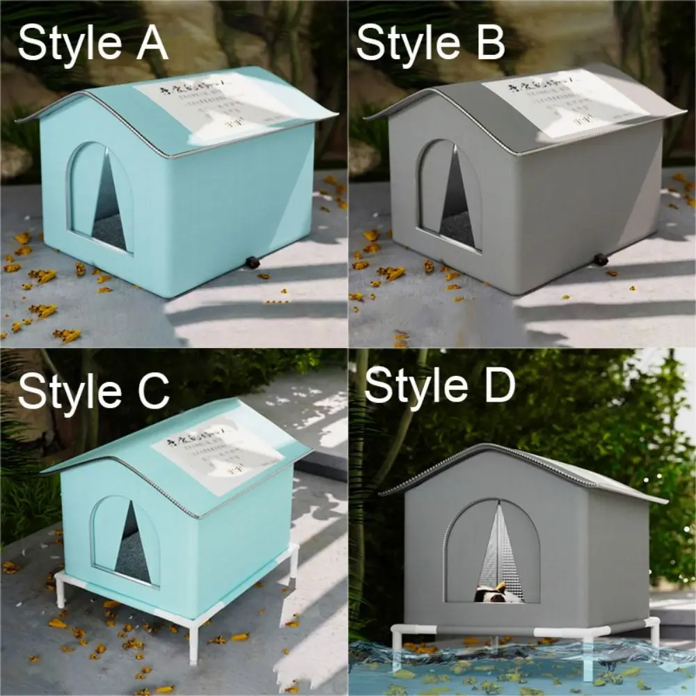 Casa para gatos impermeable y aislada plegable de mascotas - imagen 2