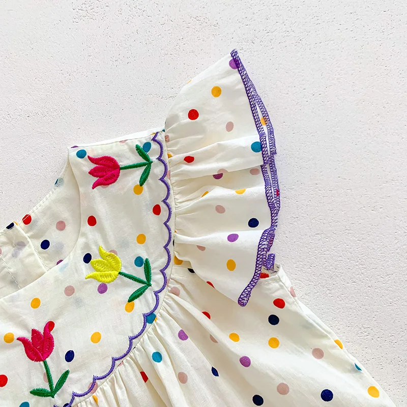Enterito floral de bebé niña – Algodón verano suave - imagen 3
