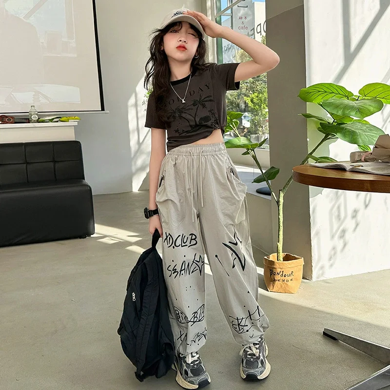 Conjunto de verano para niña con camiseta de manga corta y pantalón - imagen 3