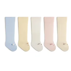 Calcetines altos de algodón para bebés con rayas y dibujos primavera