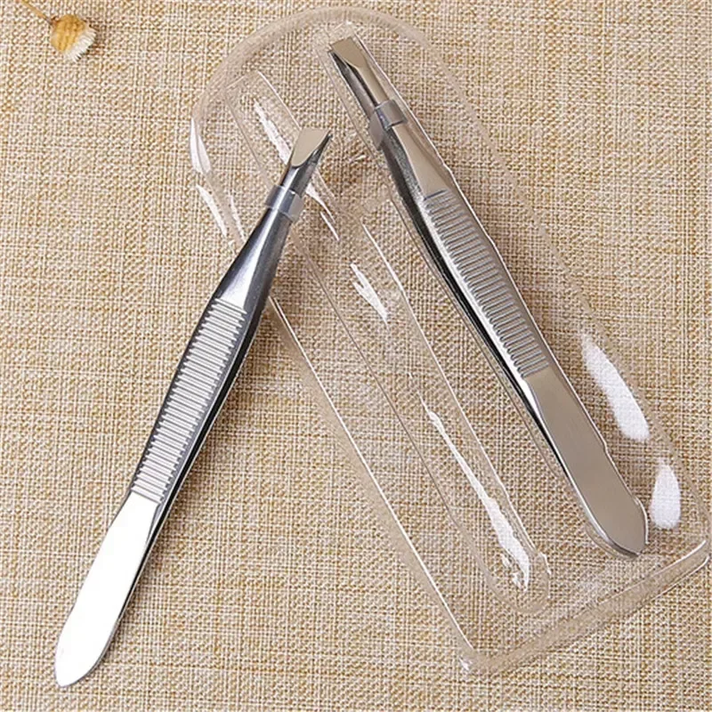 vvocci Pinzas precisas para cejas y vello facial de acero inoxidable - imagen 5