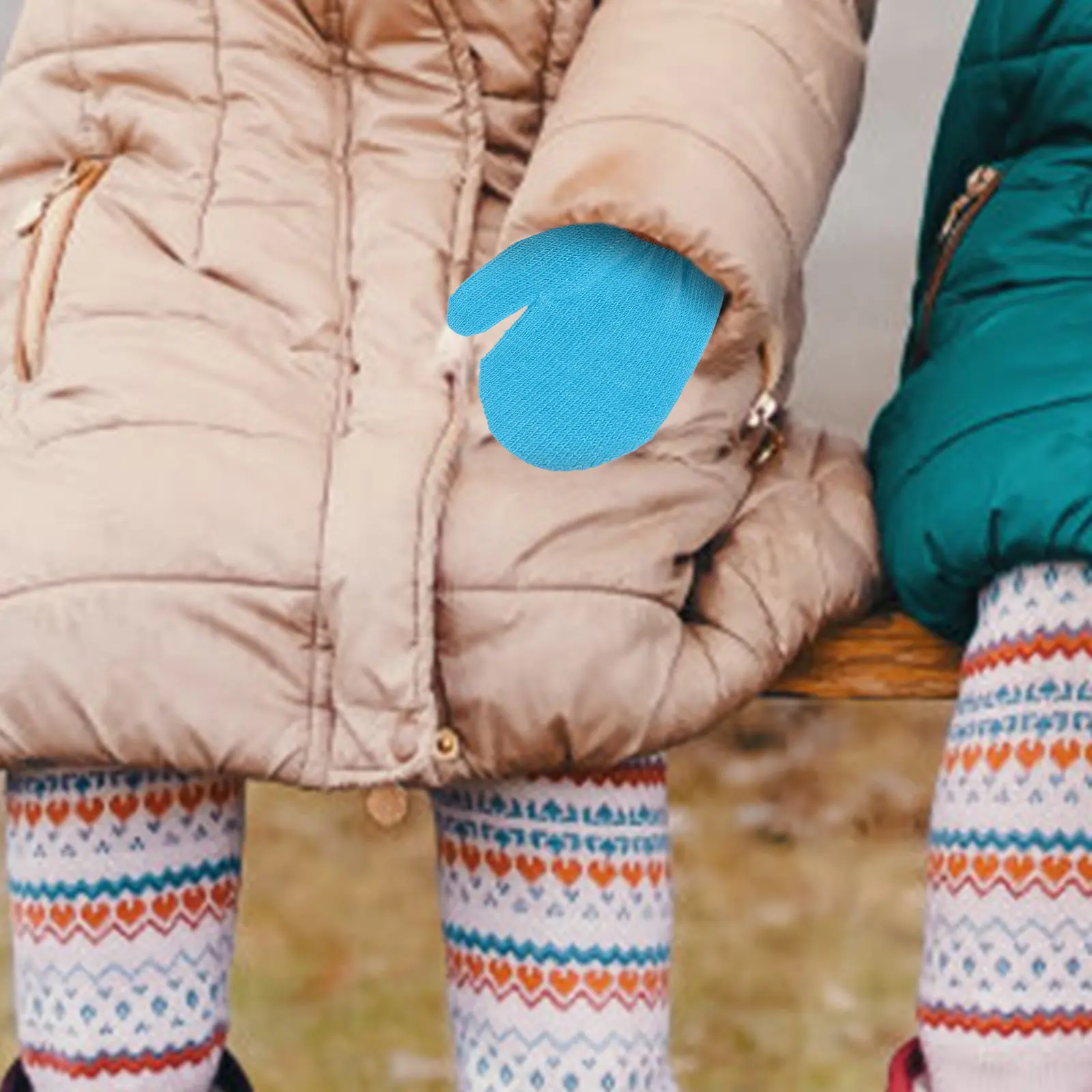 Guantes de invierno de punto suave, cálidos y compactos para niños - imagen 5