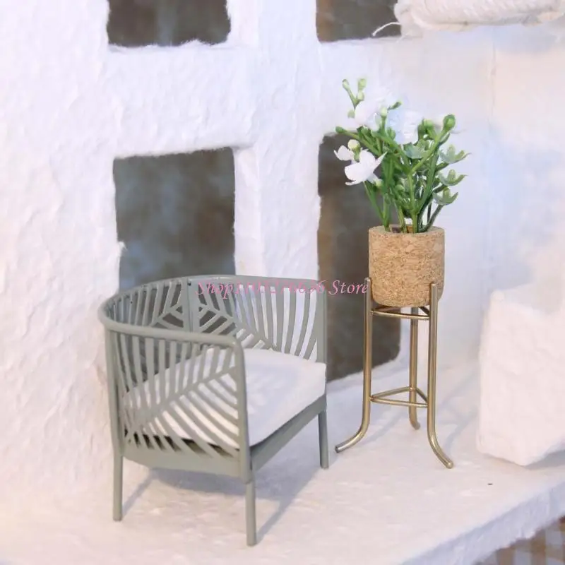 Sillón infantil de mimbre para casa de muñecas – Diseño con encanto - imagen 2