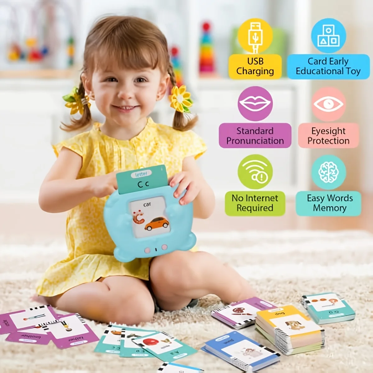 Máquina educativa con tarjetas flash y audio de aprendizaje para niños - imagen 2