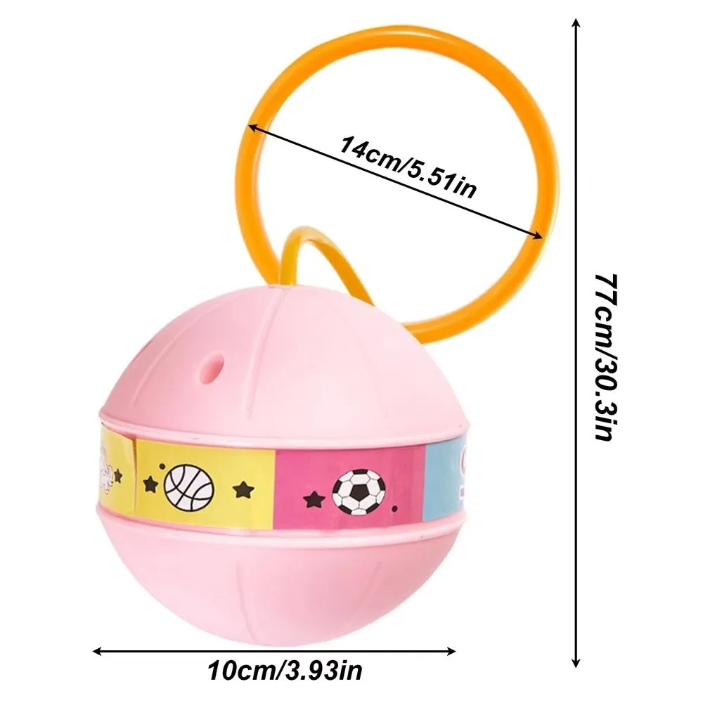Pelota saltarina rosa con correa de tobillo