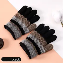 Guantes infantiles de lana para otoño e invierno, mitones suaves