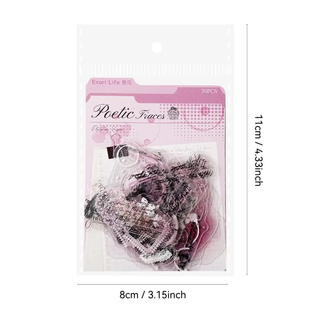 Pegatinas decorativas Poem Ink Mark estilo acuarela para diarios