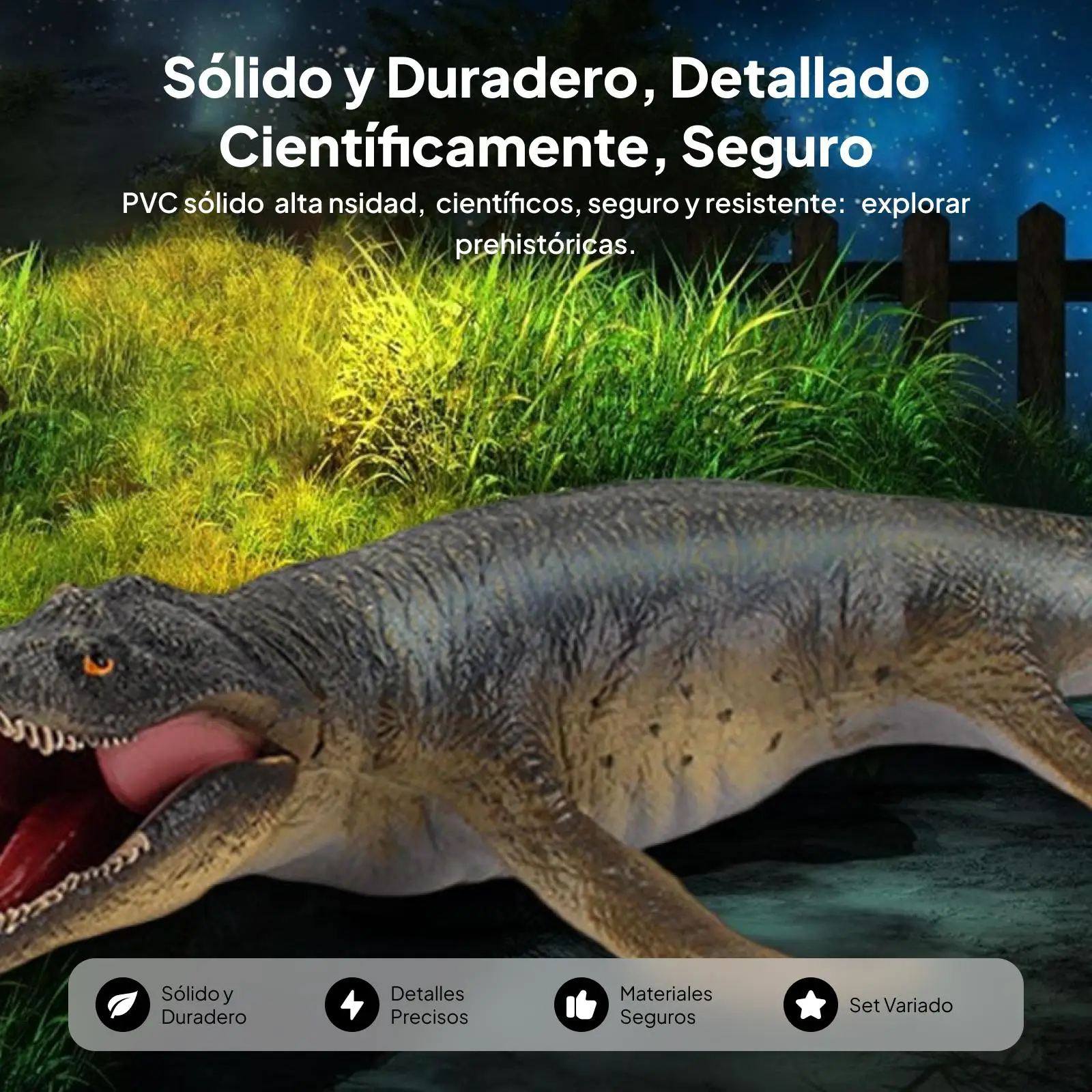 Figuras de dinosaurios plásticas grandes para juegos educativos - imagen 3