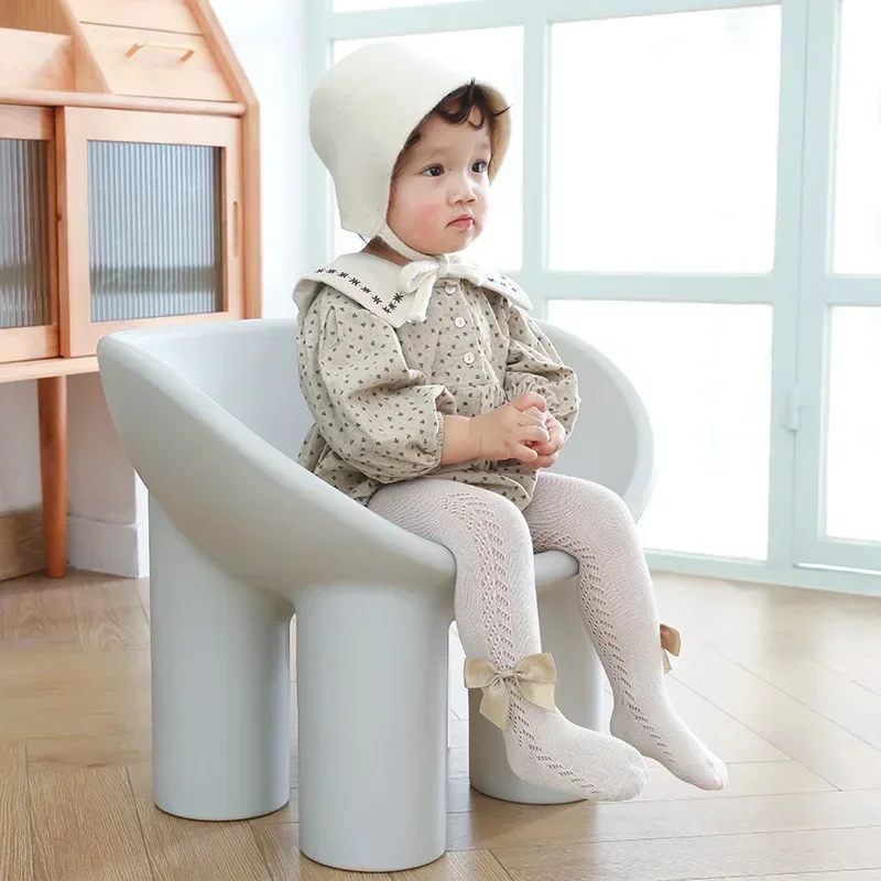 Pantimedias infantiles con lazo – Estilo retro transpirable para niños 0-4 años - imagen 5