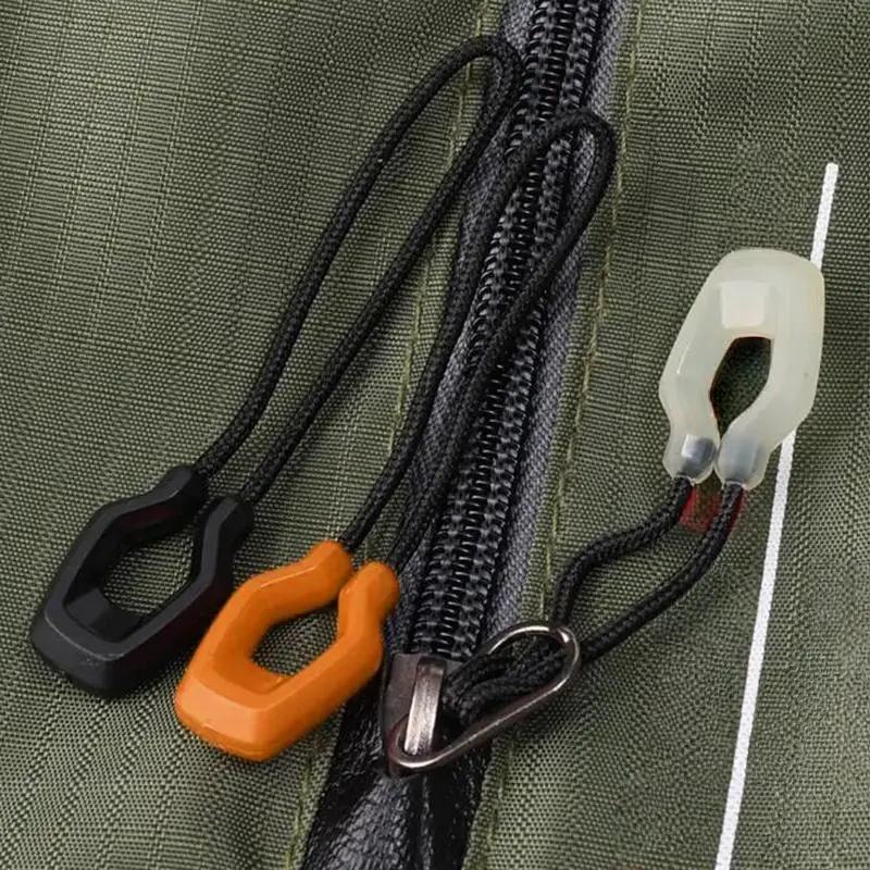 Tiradores de cremallera luminosos para mochila, chaqueta y tienda