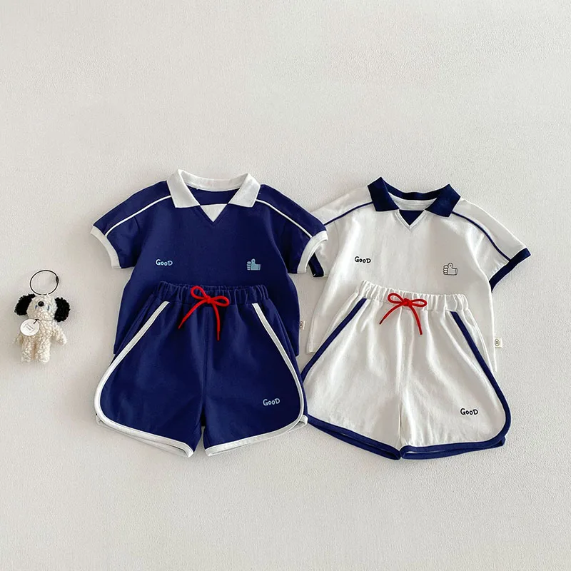MILANCEL camiseta polo de verano infantil con bloques de color