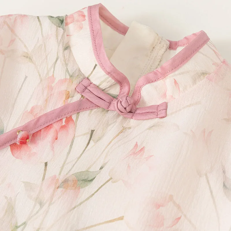 Conjunto de verano para niña de dos piezas con estampado floral - imagen 5