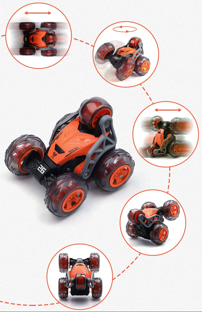 Coche teledirigido acrobático giratorio para escalada y vuelco - imagen 5