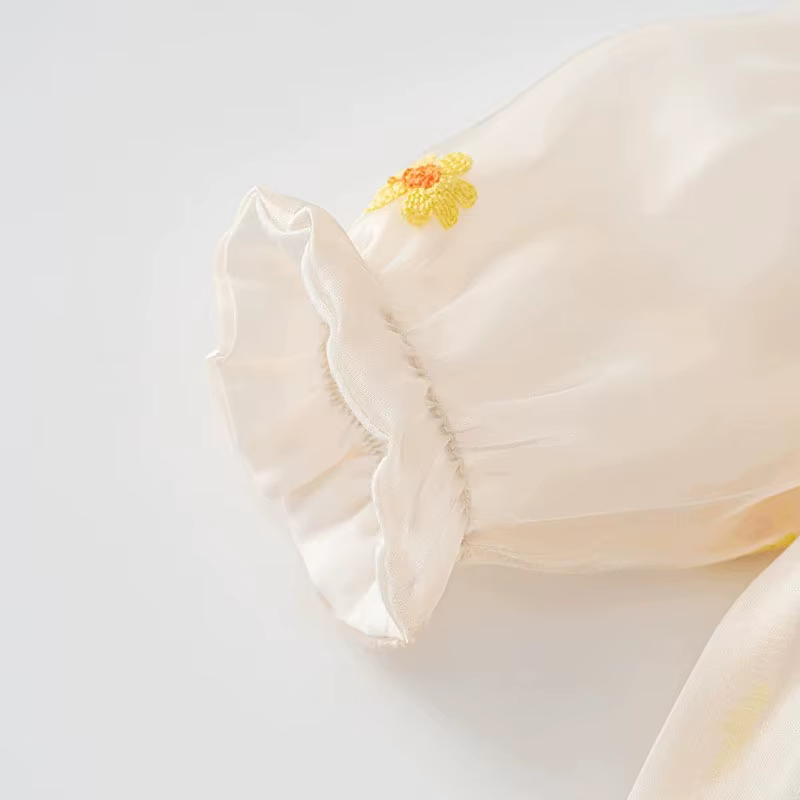 Mono princess con flores para niña – Manga larga y sombrero - imagen 4