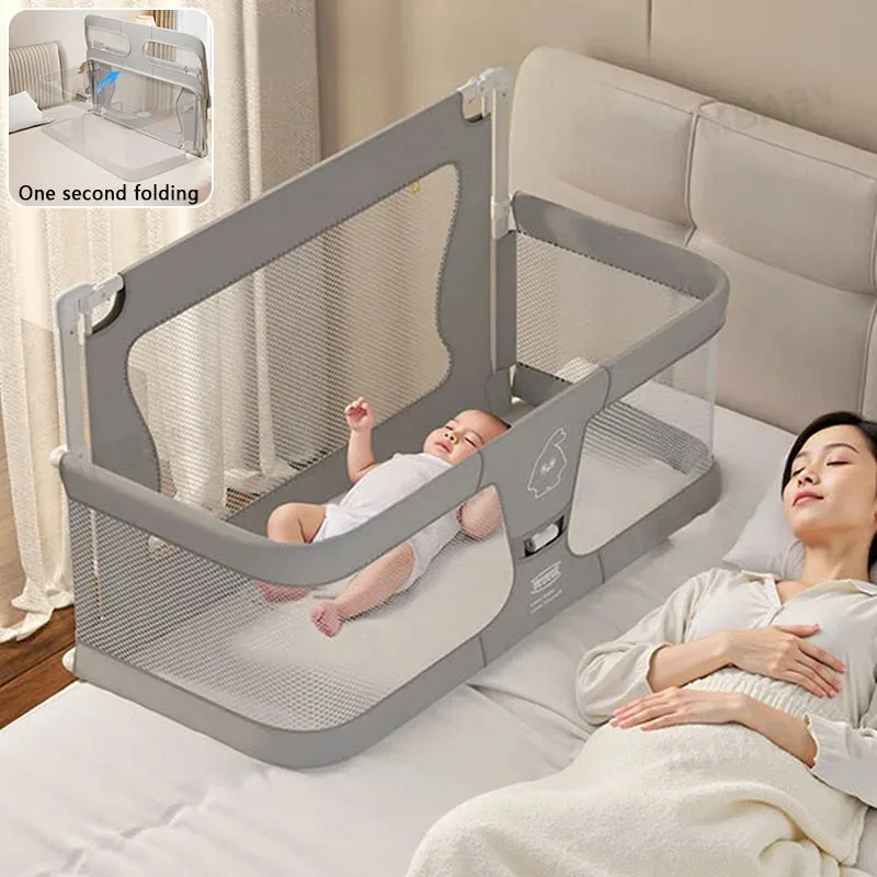 IMBABY Cuna para colecho portátil con barandilla de seguridad - imagen 2