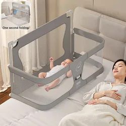 IMBABY Cuna para colecho portátil con barandilla de seguridad