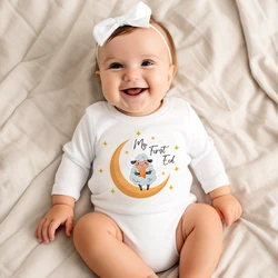 Body bebé estampado luna para Eid Ramadán – Pelele recién nacido