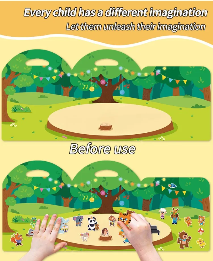 Pegatinas reutilizables para aprender jugando