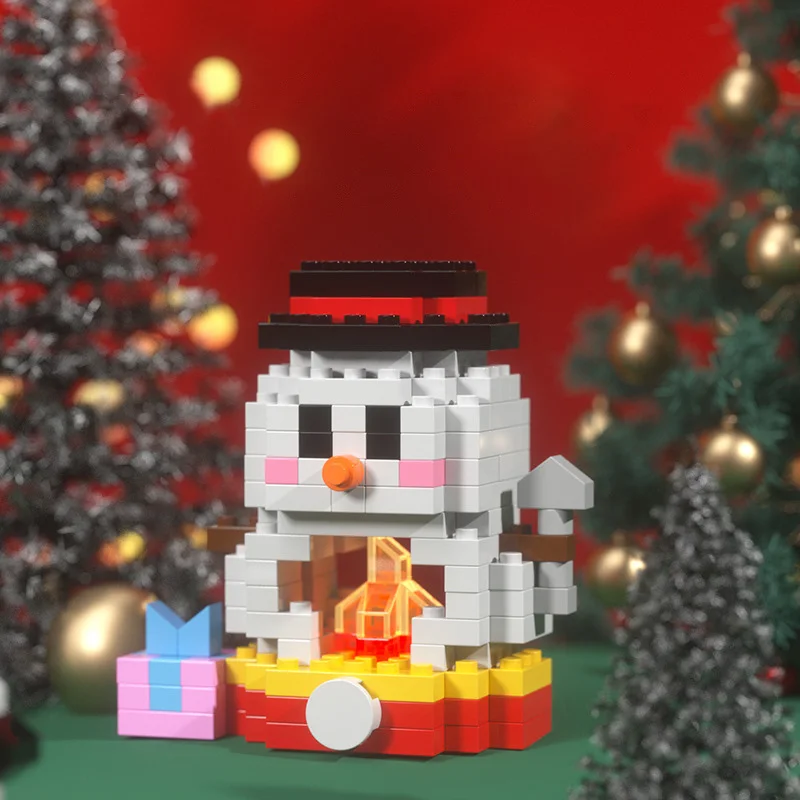 Mini bloques de Papá Noel con luz – Juguete navideño infantil - imagen 3