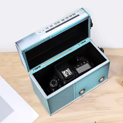 Caja de almacenamiento de madera vintage para recuerdos y joyas