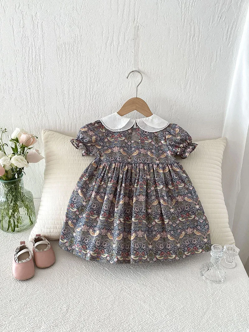 MILANCEL Vestido de verano floral para niña – Algodón suave - imagen 3