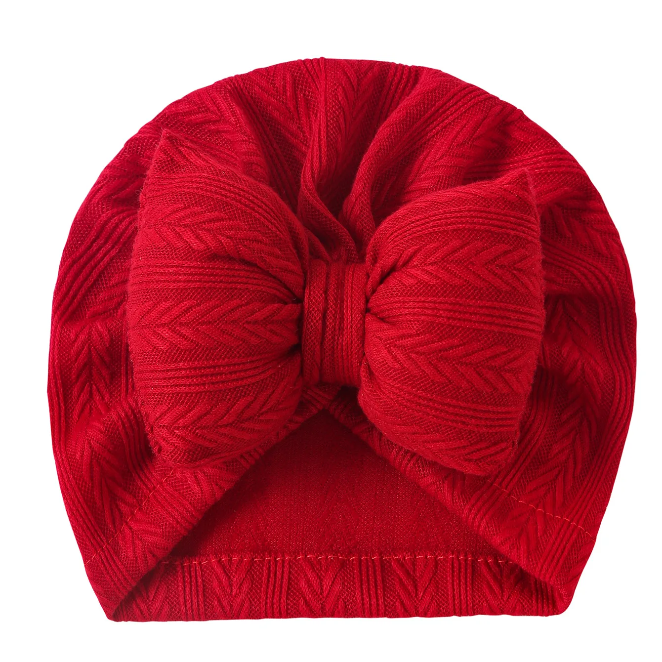Gorro bebé tejido suave con lazo en la oreja para recién nacido - imagen 3