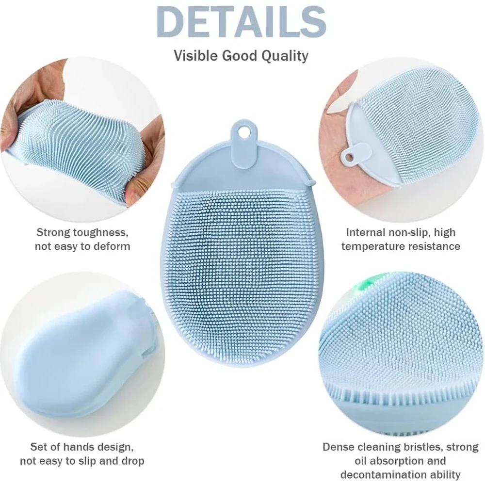 Set de baño para bebé: cepillo de silicona y guantes de masaje - imagen 5