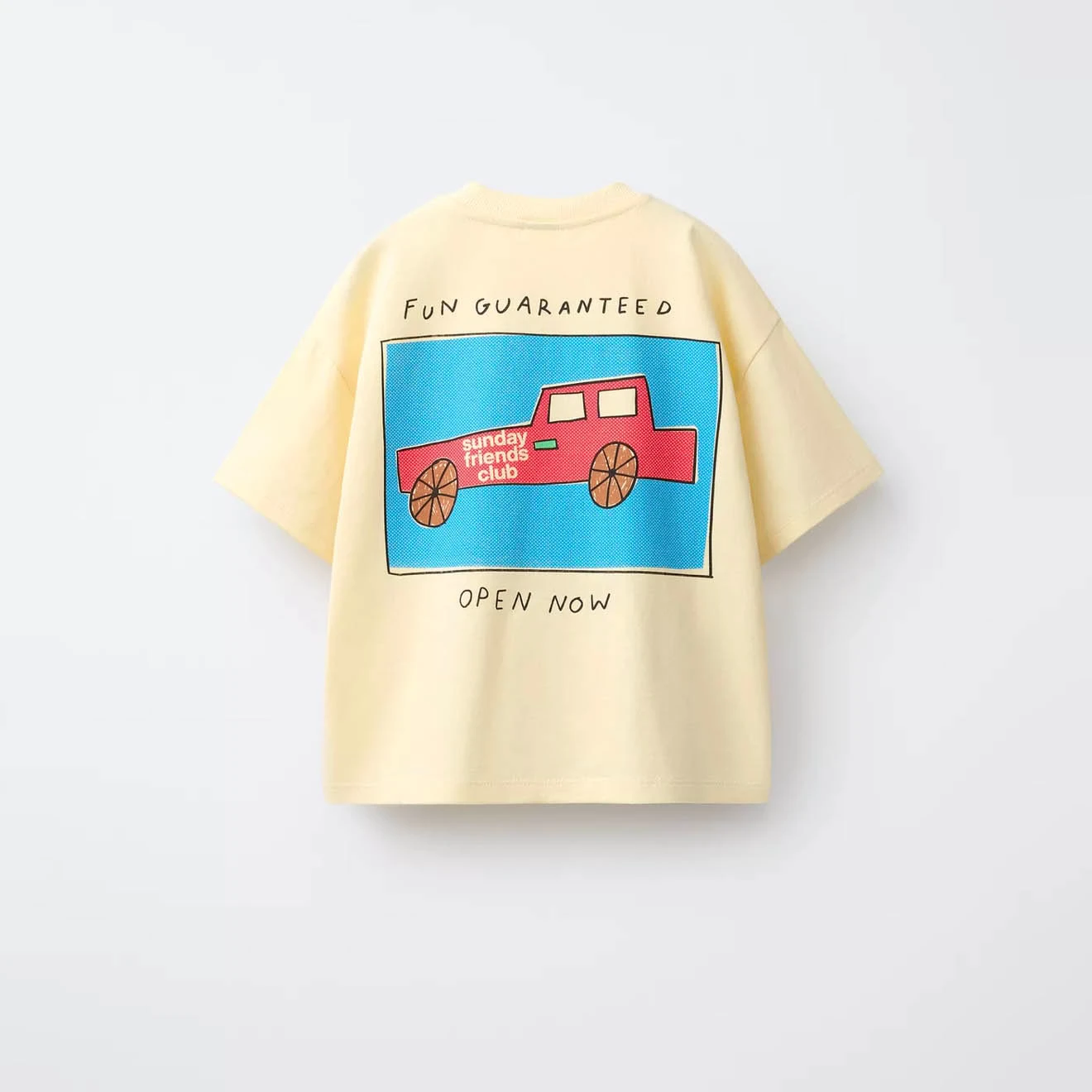 Camiseta de algodón manga corta con estampado veraniego