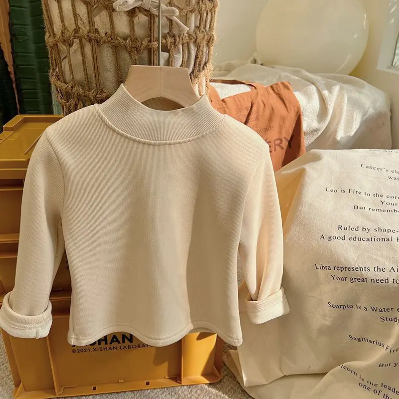 Suéter bebé cuello alto acolchado de lana cálido para invierno - imagen 3
