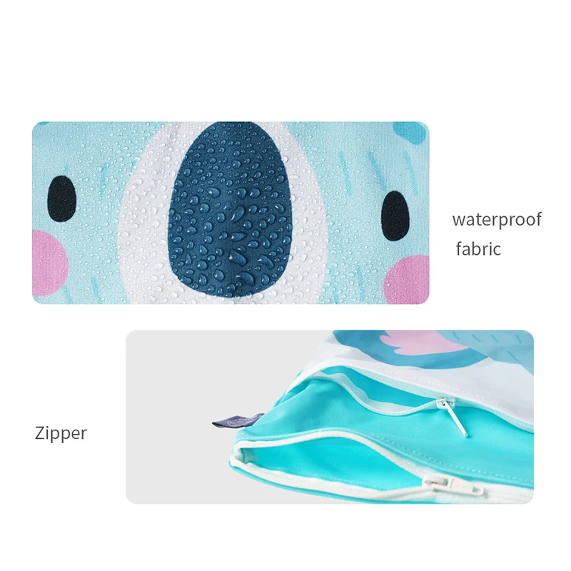 Bolsa de pañales impermeable seca y húmeda con doble cremallera - imagen 5