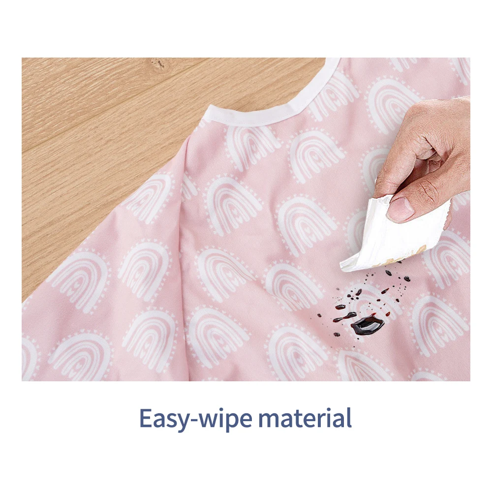 HappyFlute Babero de alimentación para bebé con estampado arcoíris - imagen 5