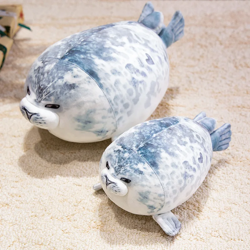 Almohada de peluche 3D azul y rosa con sello suave - imagen 4
