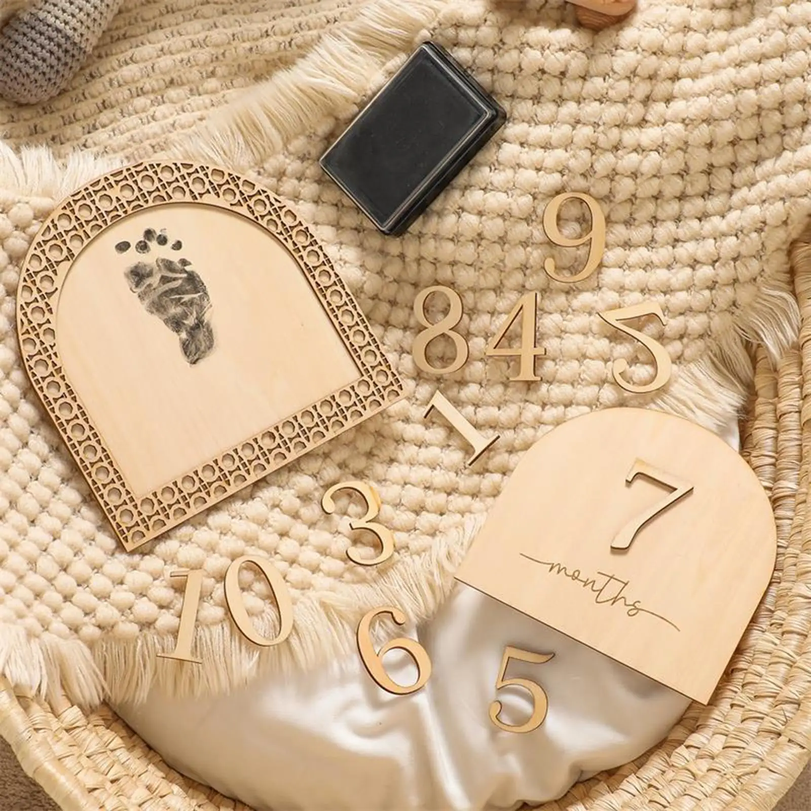 Baby Birth Announcement Cards Hand and Footprints for Baby Child