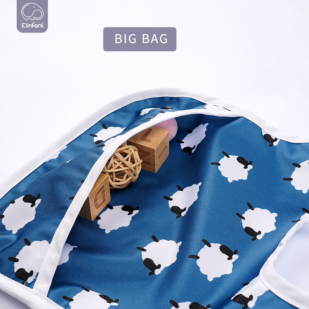 HappyFlute Babero impermeable para bebé con gran bolsillo y Velcro - imagen 4