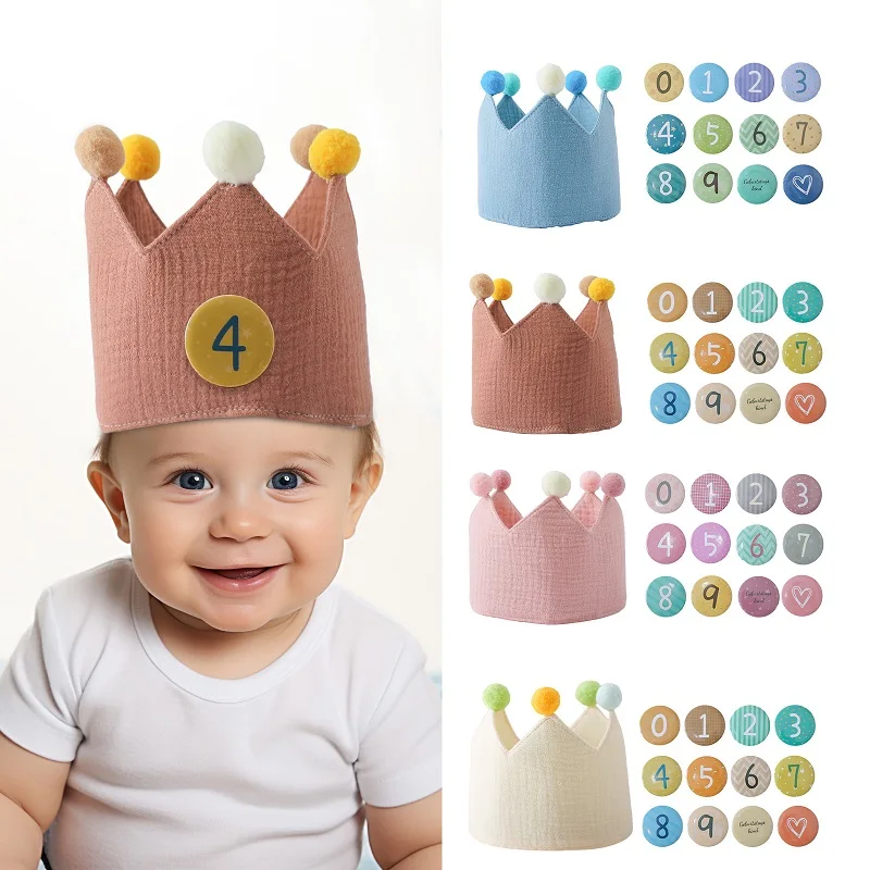 Gorro de fiesta con diadema de lana para niños - Accesorio fotográfico - imagen 3