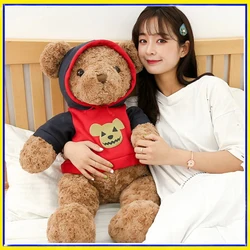 Oso de peluche suave con pelo rizado para dormir, regalo