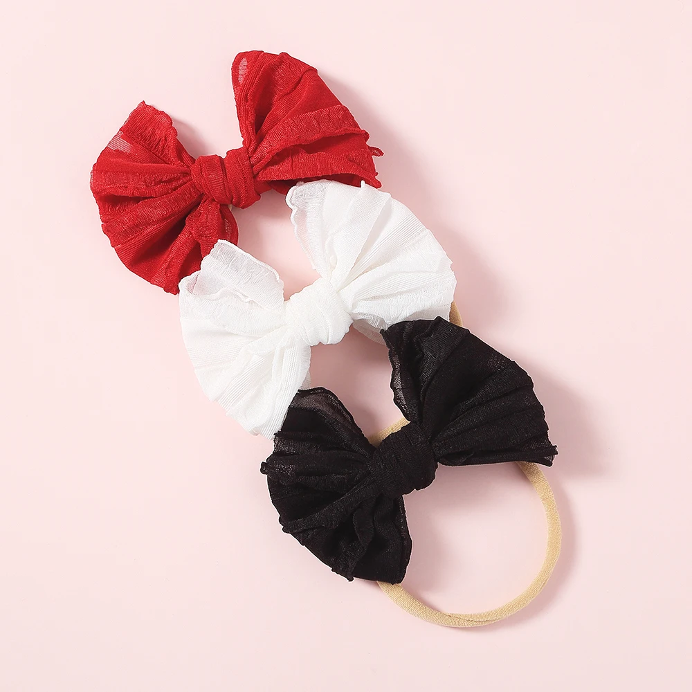 Diadema lazo para bebé y niño - Turbante elástico de nylon suave - imagen 5