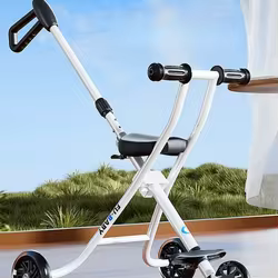 Carrito plegable ligero con asiento reclinable y manillar ajustable