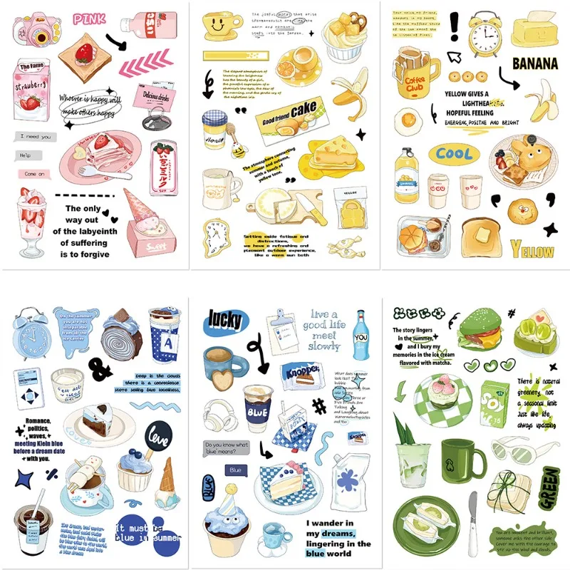 Pack completo de 8 hojas de pegatinas diseño sal