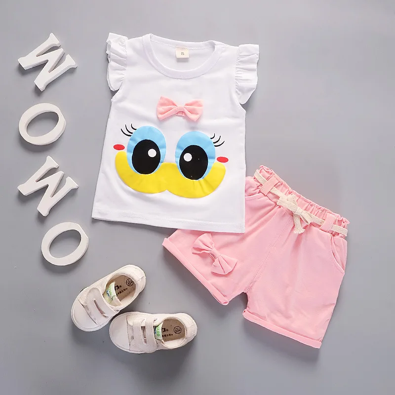 Conjunto de verano para niña chaleco y pantalón corto - imagen 2