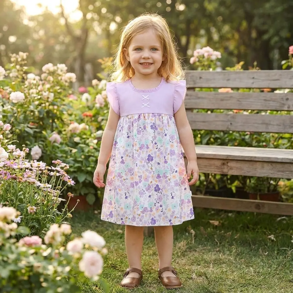 Vestido de verano niña floral transpirable tipo chaleco en A - imagen 3